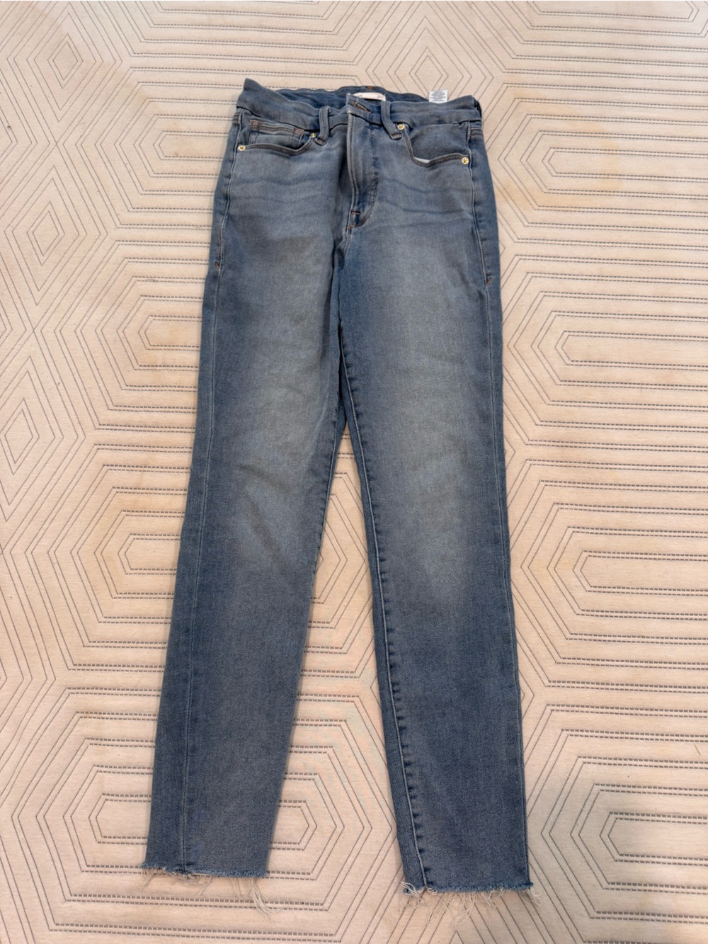 Good American Washed Blue High-Rise Skinny Jeans